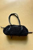 Hicks Shearling Barrel Bag Black